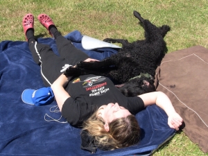 Kuscheln mit Frauchen 